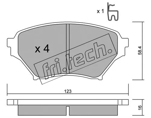 Brake Pad Set, disc brake (623.0)