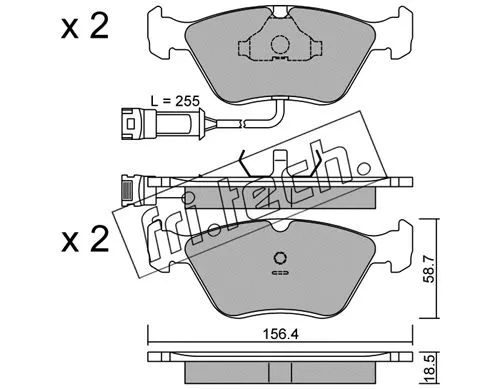Brake Pad Set, disc brake (214.1)
