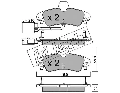 Brake Pad Set, disc brake (145.2)