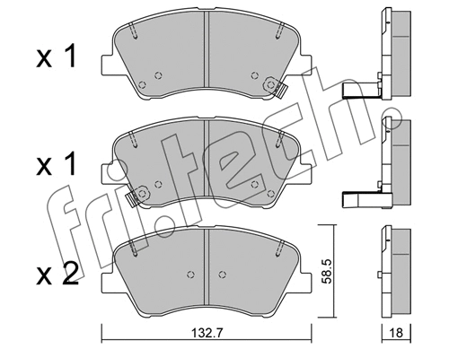 Brake Pad Set, disc brake (1167.0)