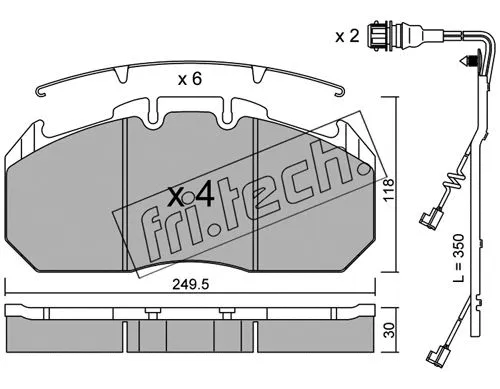 Brake Pad Set, disc brake (603.0W)