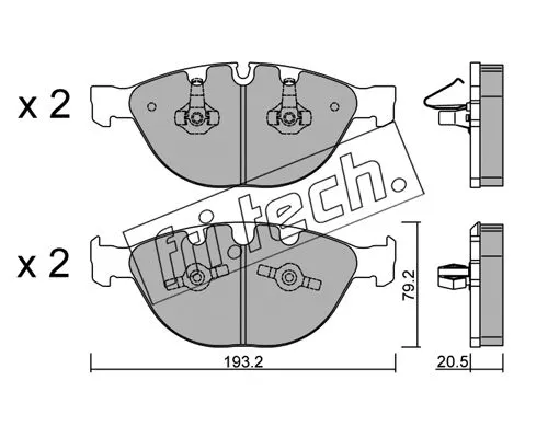 Brake Pad Set, disc brake (788.0)