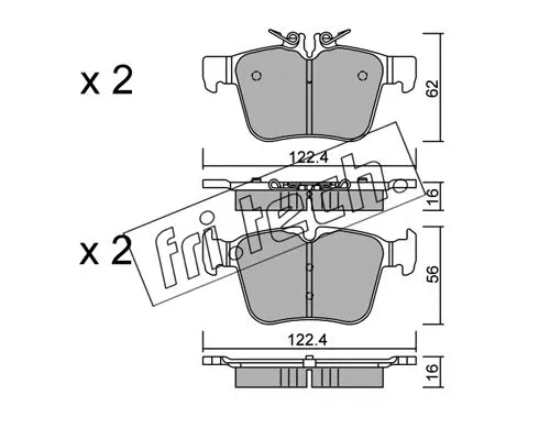 Brake Pad Set, disc brake (1044.0)