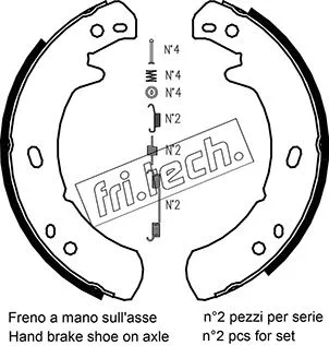 Brake Shoe Set, parking brake (1092.311K)