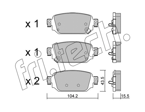 Brake Pad Set, disc brake (1238.0)