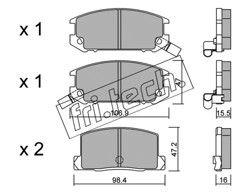 Brake Pad Set, disc brake (770.0)