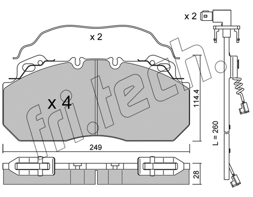 Brake Pad Set, disc brake (605.0W)