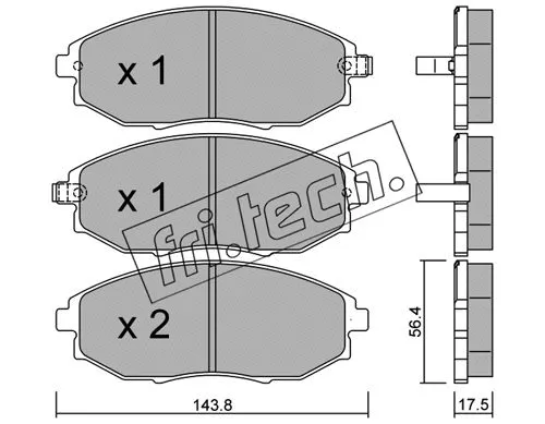 Brake Pad Set, disc brake (862.0)