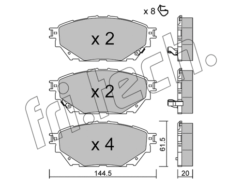 Brake Pad Set, disc brake (1222.0)