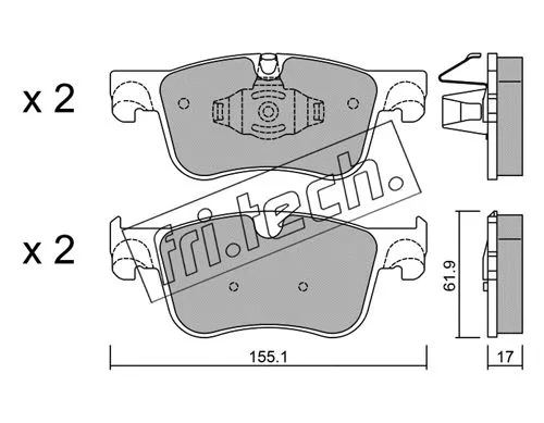 Brake Pad Set, disc brake (1000.0)