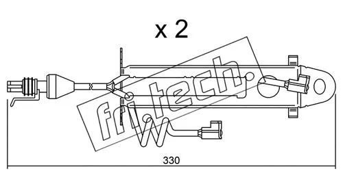 Warning Contact, brake pad wear (SU.176K)