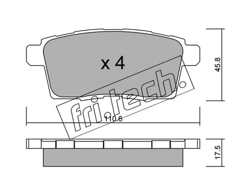 Brake Pad Set, disc brake (890.0)