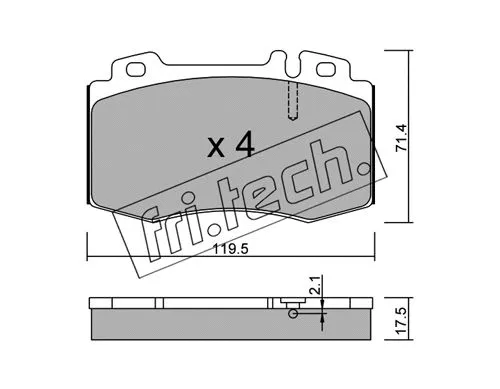 Brake Pad Set, disc brake (579.0)