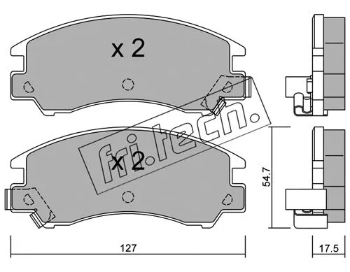 Brake Pad Set, disc brake (250.0)