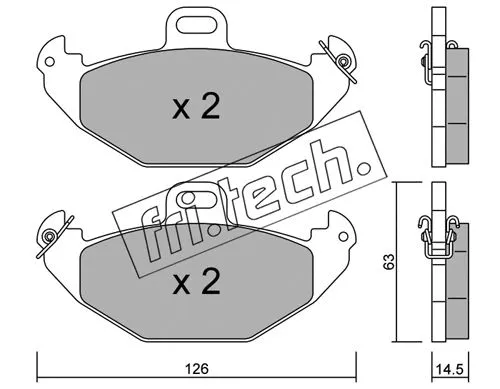 Brake Pad Set, disc brake (650.0)
