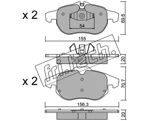 Brake Pad Set, disc brake (556.4)