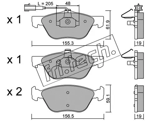 Brake Pad Set, disc brake (085.2)