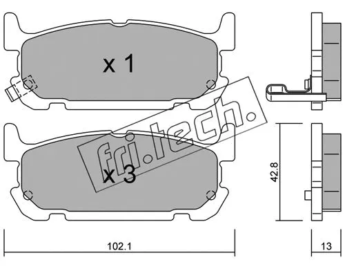 Brake Pad Set, disc brake (750.0)