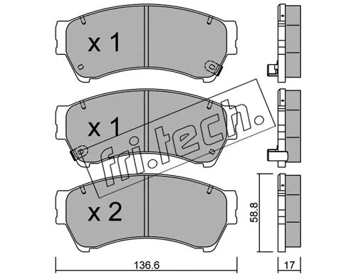 Brake Pad Set, disc brake (886.0)