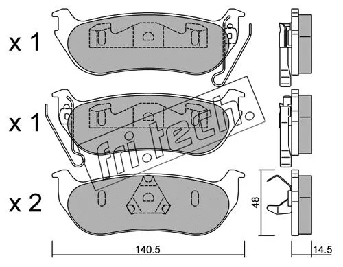 Brake Pad Set, disc brake (643.0)