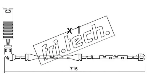 Warning Contact, brake pad wear (SU.155)