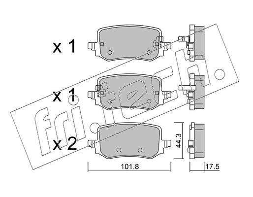 Brake Pad Set, disc brake (1301.0)