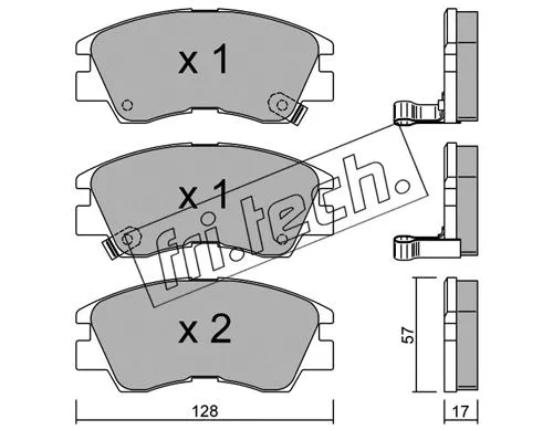 Brake Pad Set, disc brake (117.0)