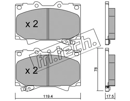 Brake Pad Set, disc brake (468.0)