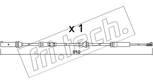 Warning Contact, brake pad wear (SU.350)