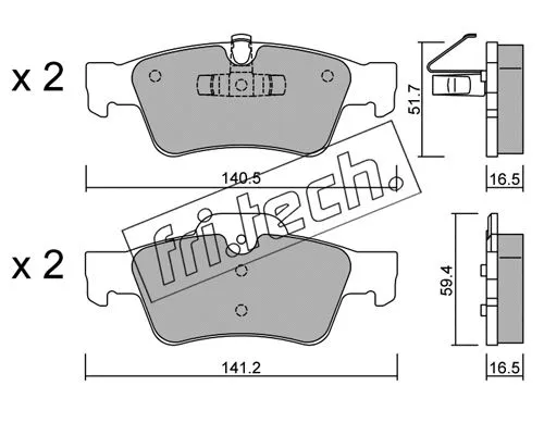 Brake Pad Set, disc brake (584.1)
