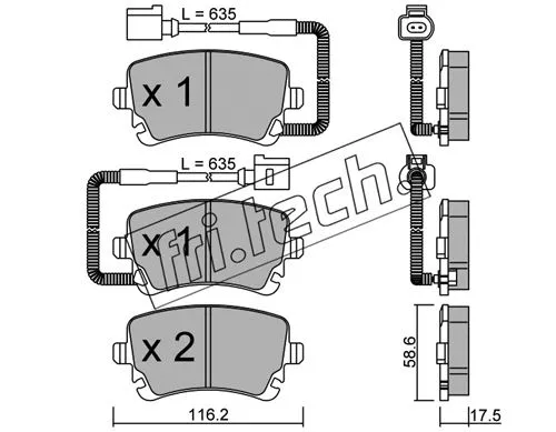 Brake Pad Set, disc brake (570.1)
