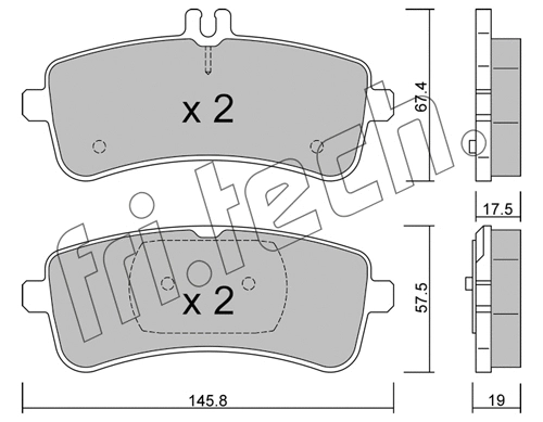 Brake Pad Set, disc brake (1200.0)