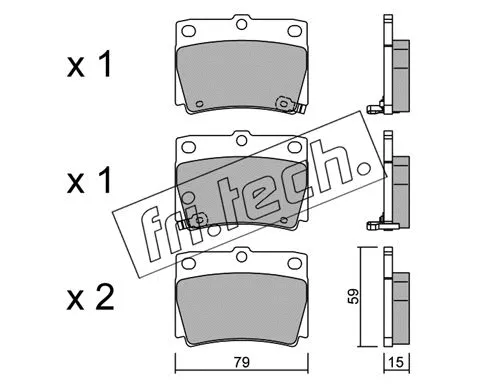 Brake Pad Set, disc brake (500.0)