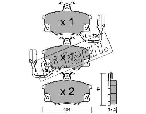 Brake Pad Set, disc brake (032.2)