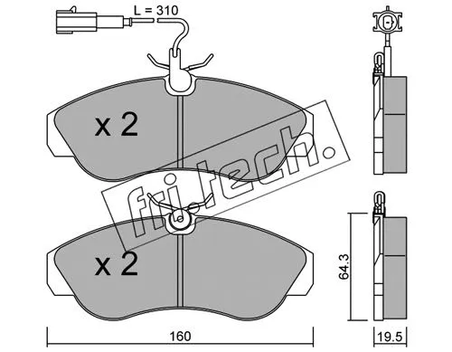 Brake Pad Set, disc brake (158.1)
