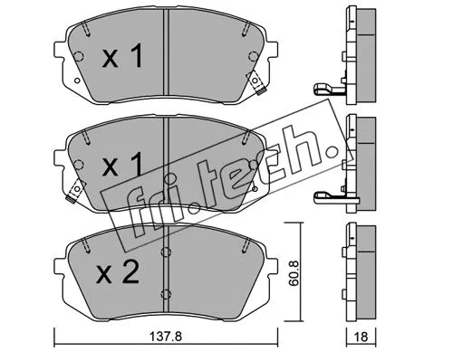 Brake Pad Set, disc brake (799.1)