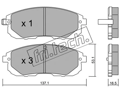 Brake Pad Set, disc brake (893.0)