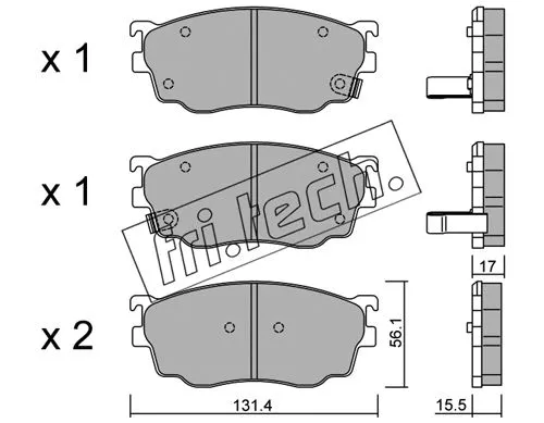 Brake Pad Set, disc brake (310.0)