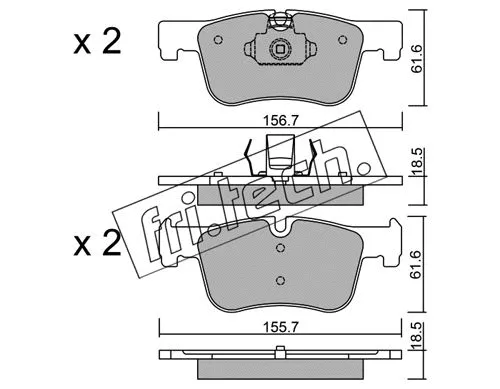 Brake Pad Set, disc brake (976.0)