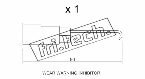 Warning Contact, brake pad wear (SU.258)