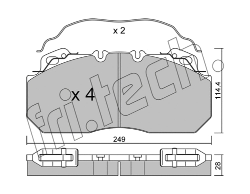 Brake Pad Set, disc brake (605.0)