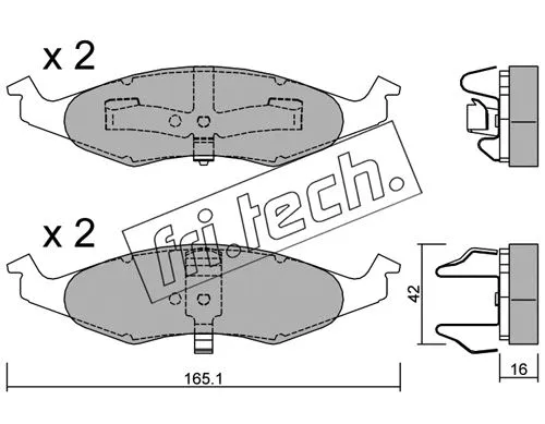 Brake Pad Set, disc brake (729.0)