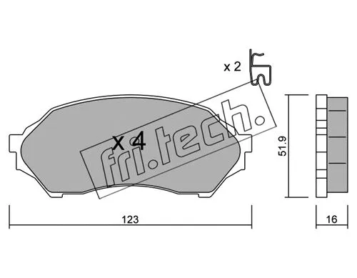 Brake Pad Set, disc brake (396.0)