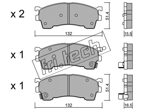 Brake Pad Set, disc brake (232.1)
