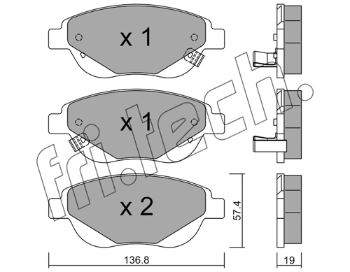 Brake Pad Set, disc brake (964.1)