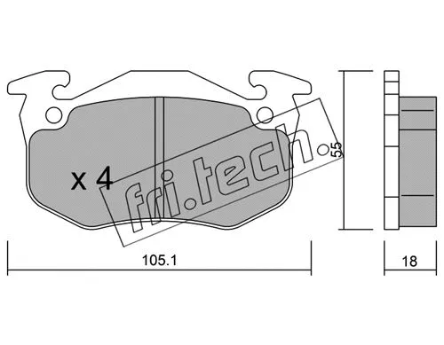 Brake Pad Set, disc brake (038.4)