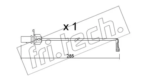 Warning Contact, brake pad wear (SU.345)