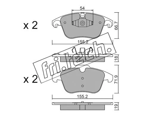 Brake Pad Set, disc brake (691.7)