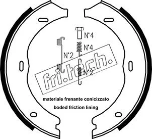Brake Shoe Set, parking brake (1052.135K)