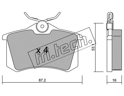 Brake Pad Set, disc brake (102.2)